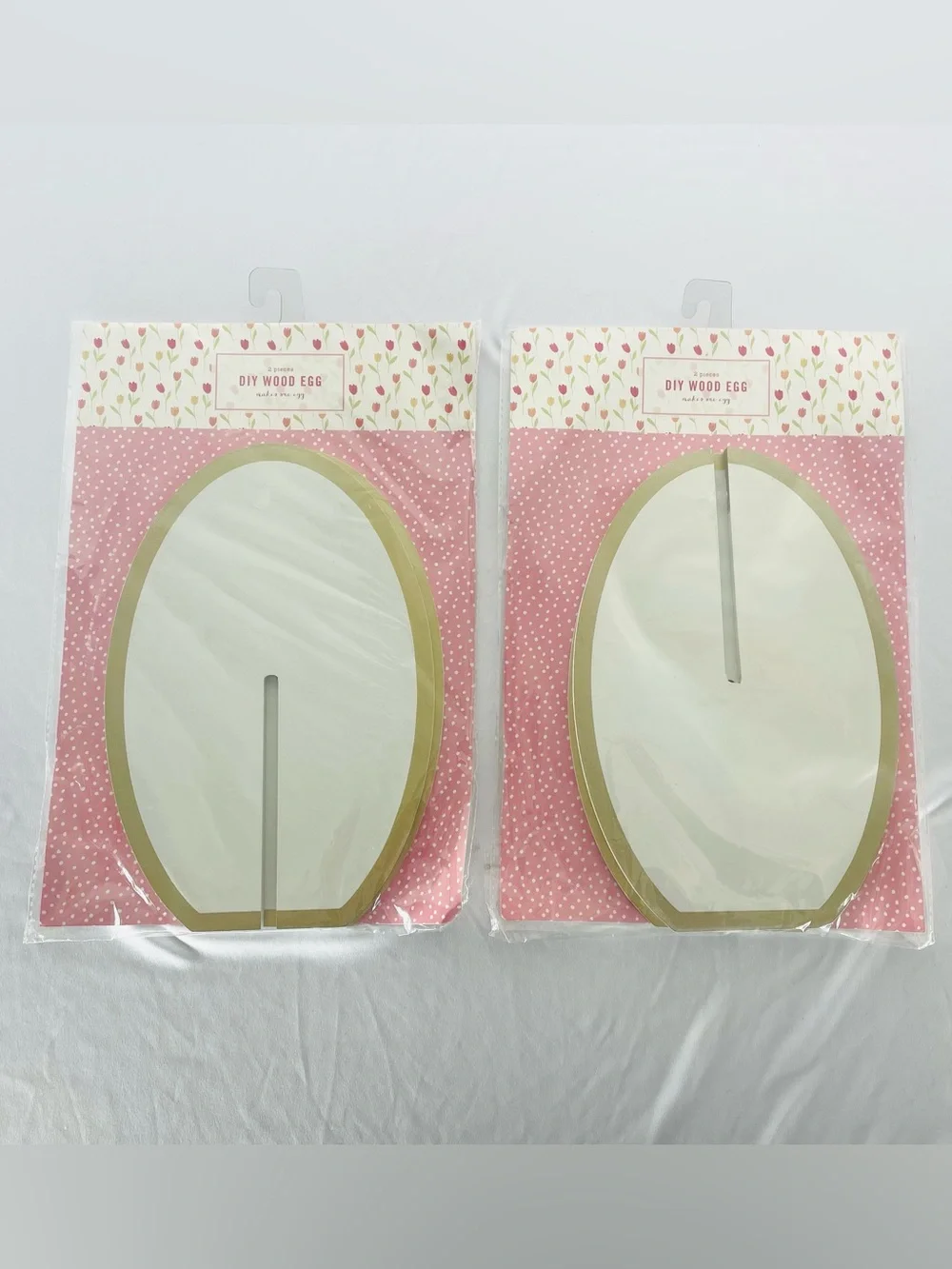 DIY Wood Egg & Banner Sign Set in Pink and Gold